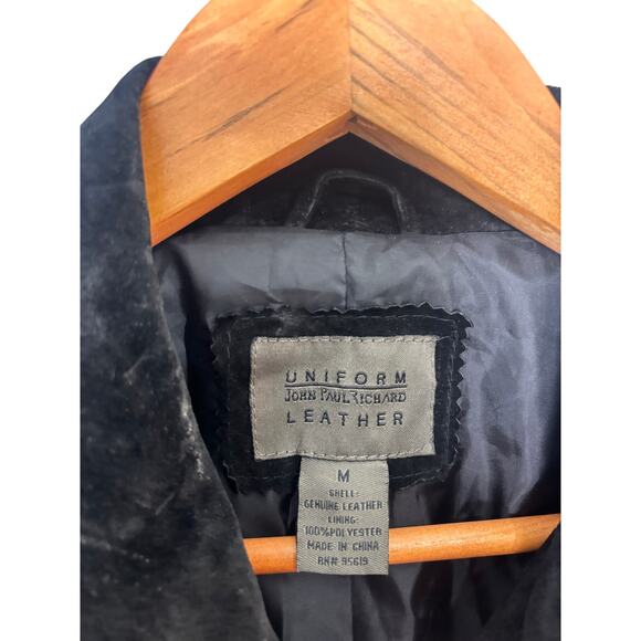 John Paul Richard Black Suede Leather Moto
Jacket M - Y2K Vintage - Picture 3 of 4